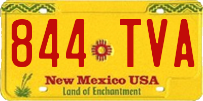 NM license plate 844TVA