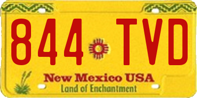 NM license plate 844TVD