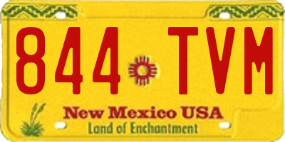 NM license plate 844TVM