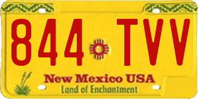NM license plate 844TVV