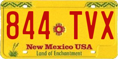 NM license plate 844TVX