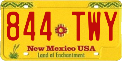NM license plate 844TWY