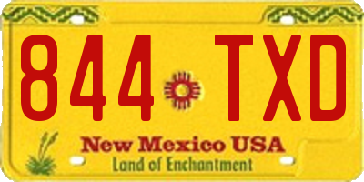 NM license plate 844TXD