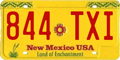 NM license plate 844TXI
