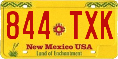 NM license plate 844TXK