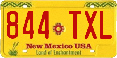 NM license plate 844TXL