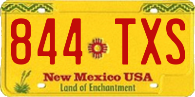 NM license plate 844TXS