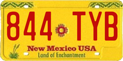 NM license plate 844TYB