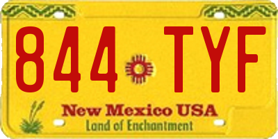 NM license plate 844TYF