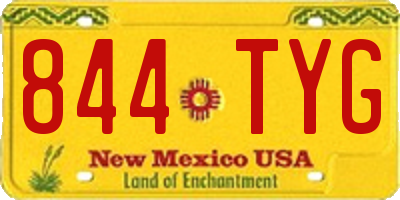 NM license plate 844TYG