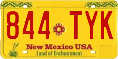 NM license plate 844TYK
