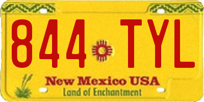 NM license plate 844TYL