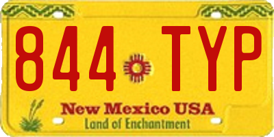 NM license plate 844TYP