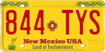 NM license plate 844TYS