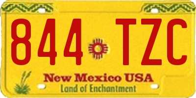 NM license plate 844TZC