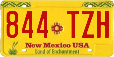 NM license plate 844TZH