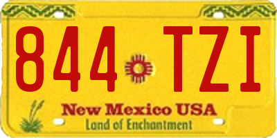 NM license plate 844TZI