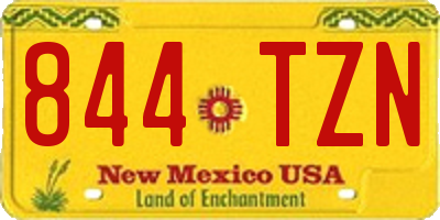 NM license plate 844TZN