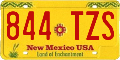 NM license plate 844TZS