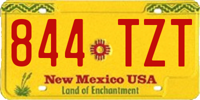NM license plate 844TZT