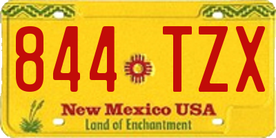 NM license plate 844TZX