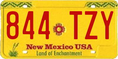 NM license plate 844TZY