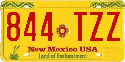NM license plate 844TZZ