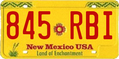 NM license plate 845RBI