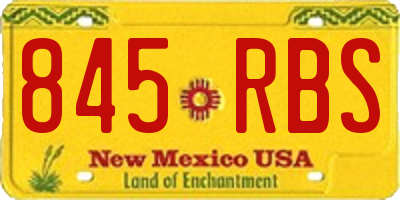 NM license plate 845RBS
