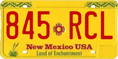 NM license plate 845RCL