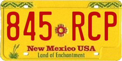 NM license plate 845RCP