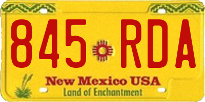 NM license plate 845RDA