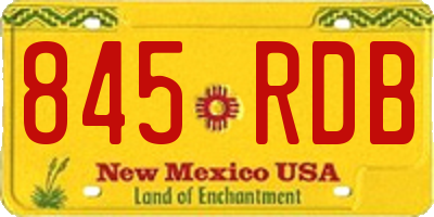 NM license plate 845RDB