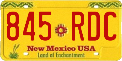 NM license plate 845RDC