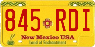 NM license plate 845RDI