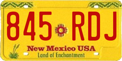 NM license plate 845RDJ