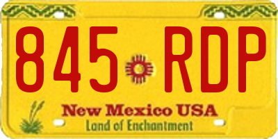NM license plate 845RDP