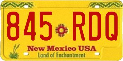 NM license plate 845RDQ