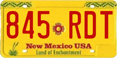 NM license plate 845RDT