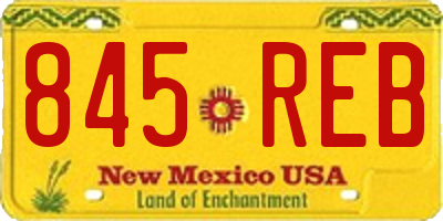 NM license plate 845REB