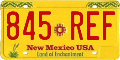NM license plate 845REF