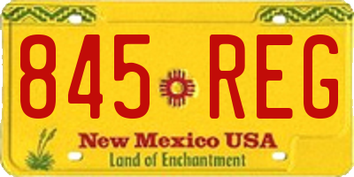 NM license plate 845REG