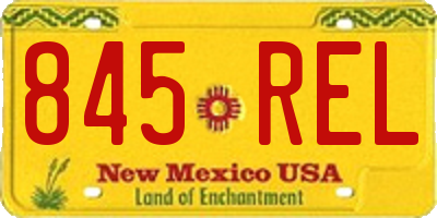 NM license plate 845REL