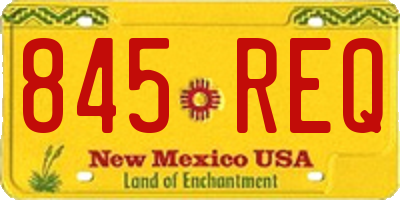 NM license plate 845REQ