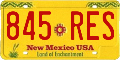 NM license plate 845RES