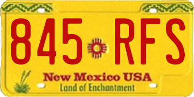 NM license plate 845RFS
