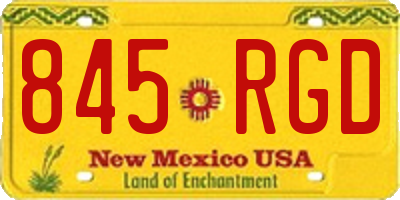 NM license plate 845RGD