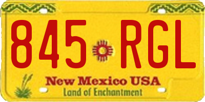 NM license plate 845RGL