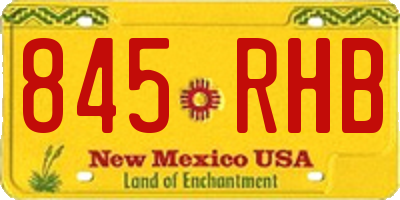 NM license plate 845RHB