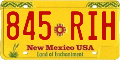 NM license plate 845RIH